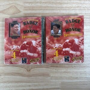 2x Action Packed Badge Of Honor 24 Kt Gold Plated 4 Pins Marino & Young Sealed